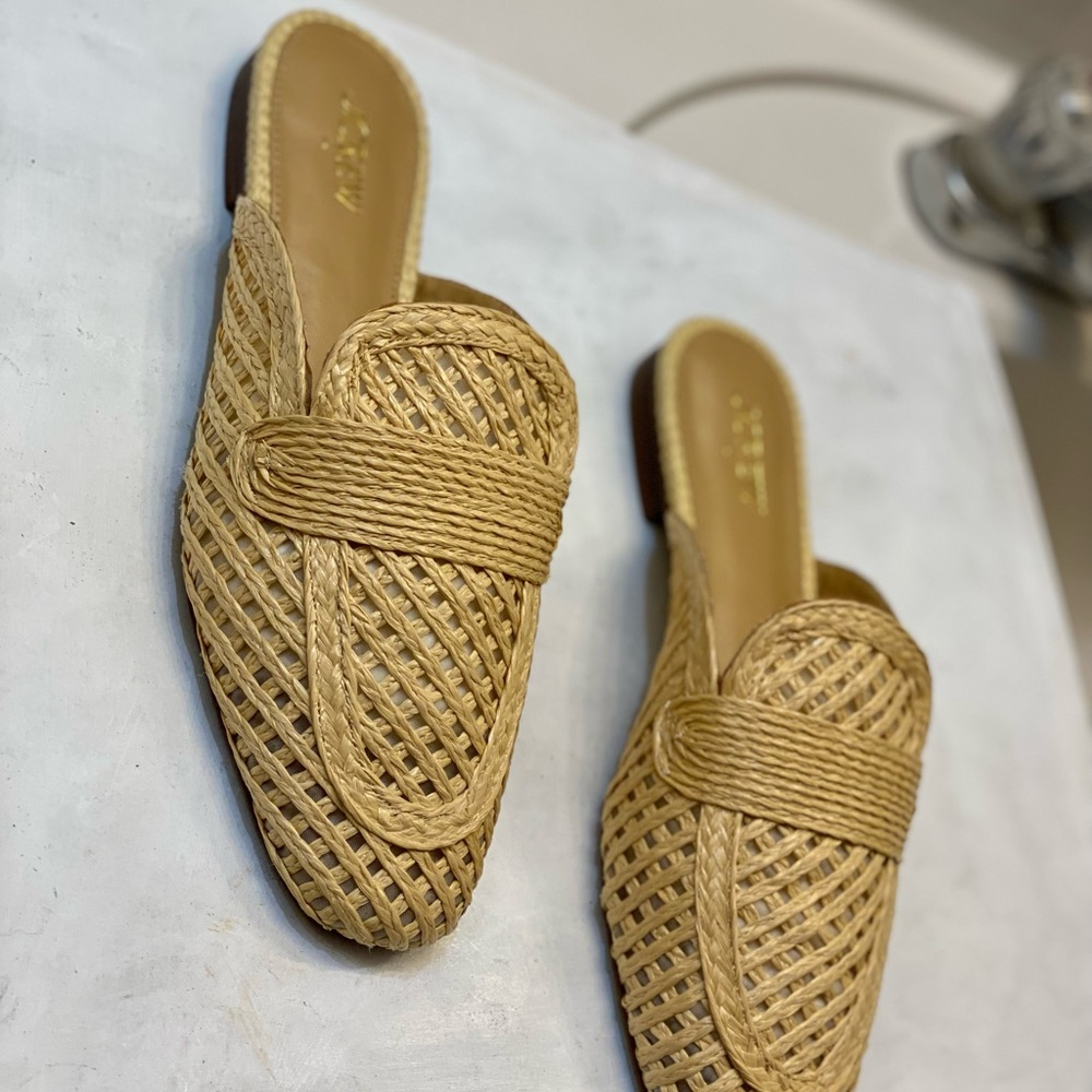 J CREW Woven Mules flat Women size 9.5 New Never worn, NWOT, beautiful stylish - Picture 10 of 10